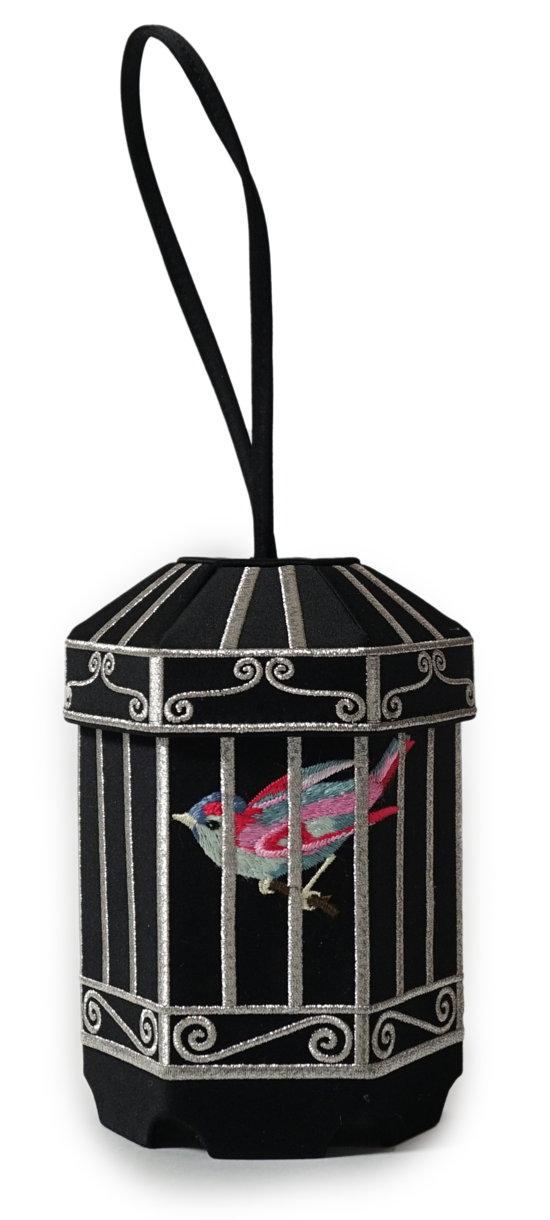 A vintage Lulu Guinness 'Birdcage' evening bag, limited edition of 500, height 15cm, height to strap 30cm, depth 9cm